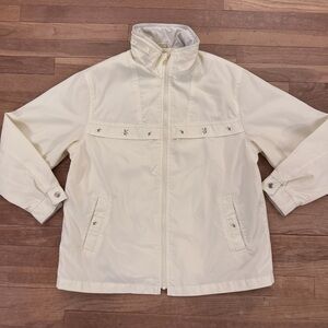 IZZI Light Yellow Embroidered Full Zip Windbreaker Jacket - Large
 b79